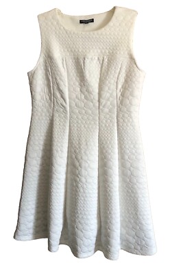 Linea Domani Limited Edition Women s White Circle Quilt Design Dress Size 16