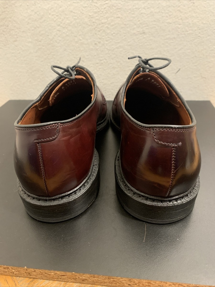 ALLEN EDMONDS LEEDS Burgundy SHELL CORDOVAN Plain DERBY