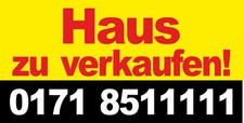 Werbebanner Haus zu verkaufen   PVC Banner mi...