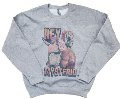 Men's Rey Misterio wwe crewneck sweatshirt wrestler new gift
