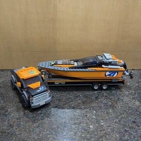 LEGO 60085 City: 4x4 with Powerboat 99.9% Complete Missing 1 Sticker - No Manual