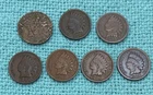 7 DIFFERENT Indian Head Cent Penny Lot Coins - From The 1800s-1900s