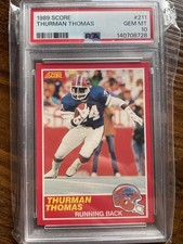 1989 Score - Thurman Thomas #211 (RC)