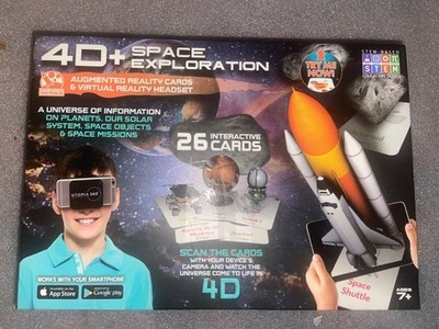 Utopia 360 4D+ Space Exploration VR Headset w/ 26 AR Cards STEM Set