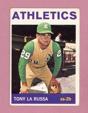 1964 Topps #244 Tony LaRussa Kansas City Athletics Rookie Baseball Card VG+. rookie card picture