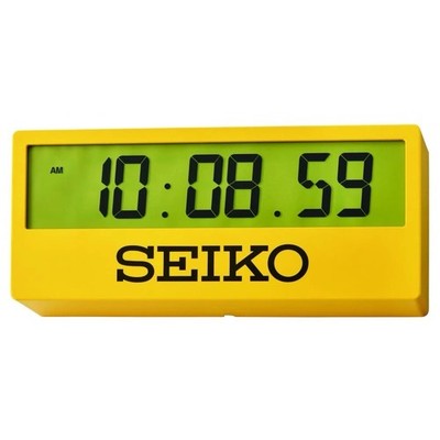 Seiko Uhr gelb Quarz Batterie Digital Wanduhr QHL073Y