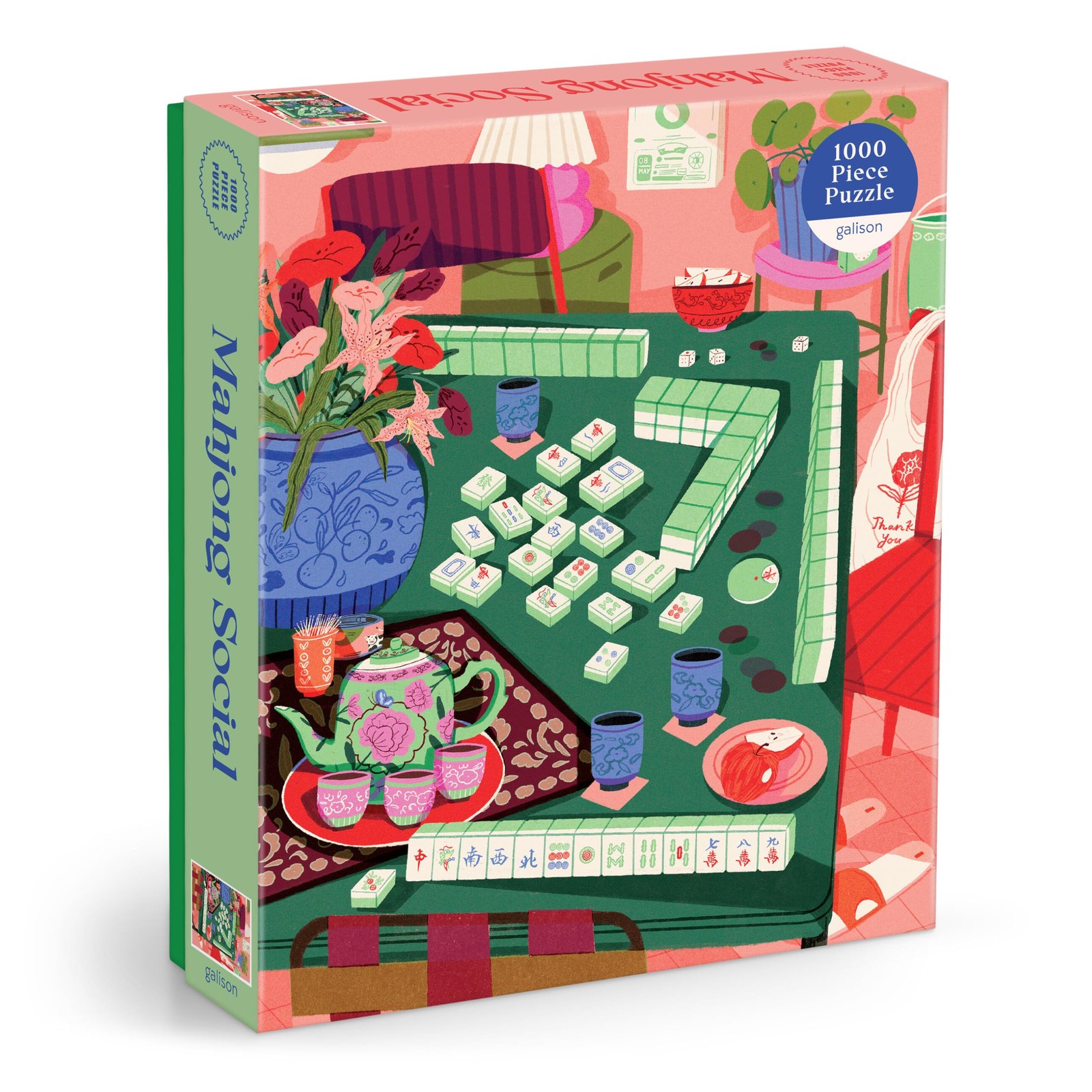 Mahjong Social 1000 Piece Puzzle by Galison (Jigsaw) - Image 3