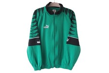 Vintage PUMA Track Jacket Full Zip Size M green 90s classic sport light wear