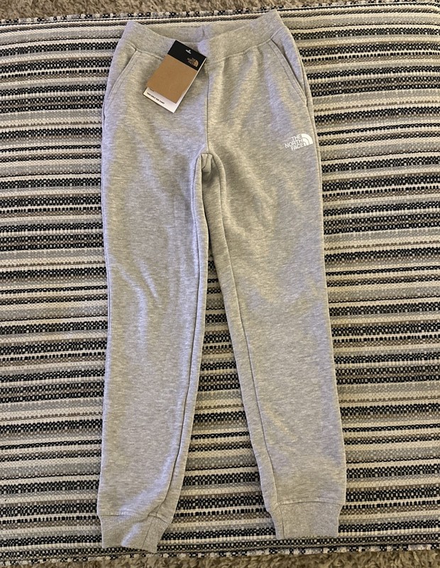 The North Face Girls Heather Gray Fleece Jogger Pants Medium Size 10