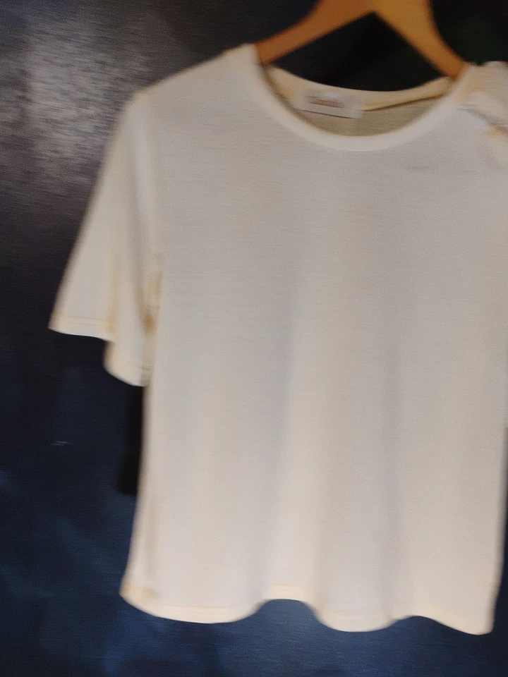 Gymboree Ruffle Trim Tunic Size 2T Vintage 2012 White Cotton Cap sleeve Sku2 - Image 3 of 4