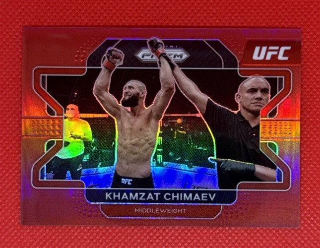 2022 Panini Prizm UFC Khamzat Chimaev Red Prizms /299 #94