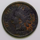 1864 Indian Head Cent 1c G details k592