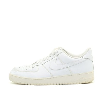 Nike Herren Air Force 1 Low Sneaker Weiß Leder Low-Top Kultstatus EU 49.5