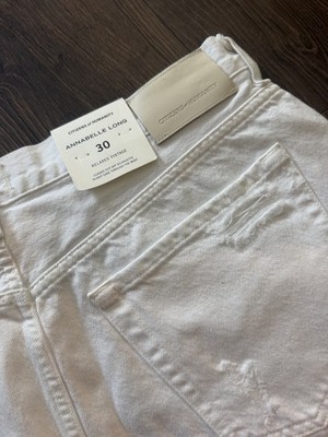 Citzens of Humanity Women's Annabelle Long Size 30 White Jean Shorts