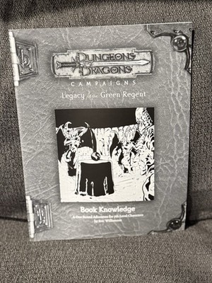 Dungeons and Dragons Campaigns Legacy of the Green Regent Book Knowledge