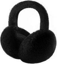 Ear muffs for Women Winter, Faux Fur Earmuffs, Cute Foldable Fluffy Ear Warmers,