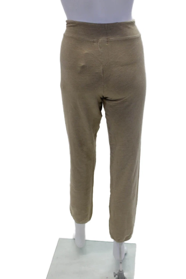 Monrow Womens High Rise Drawstring Waist Sweatpants Beige Cotton Size Medium - Image 3 of 4