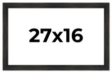 27x16 Frame Black Barnwood Picture Frame Photo Frame UV Acrylic, Acid Free