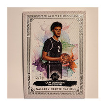 2023-24 Topps Motif Gallery Certification Cam Johnson numbered /99 Brooklyn Nets