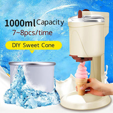 1L Household DIY Ice Cream Roll Maker Automatic Small Soft Ice Cream Cones Maker