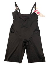 Maidenform Women's Mid-Thigh Body Shaper Open Bust Shapewear NWT DM0048 Black L