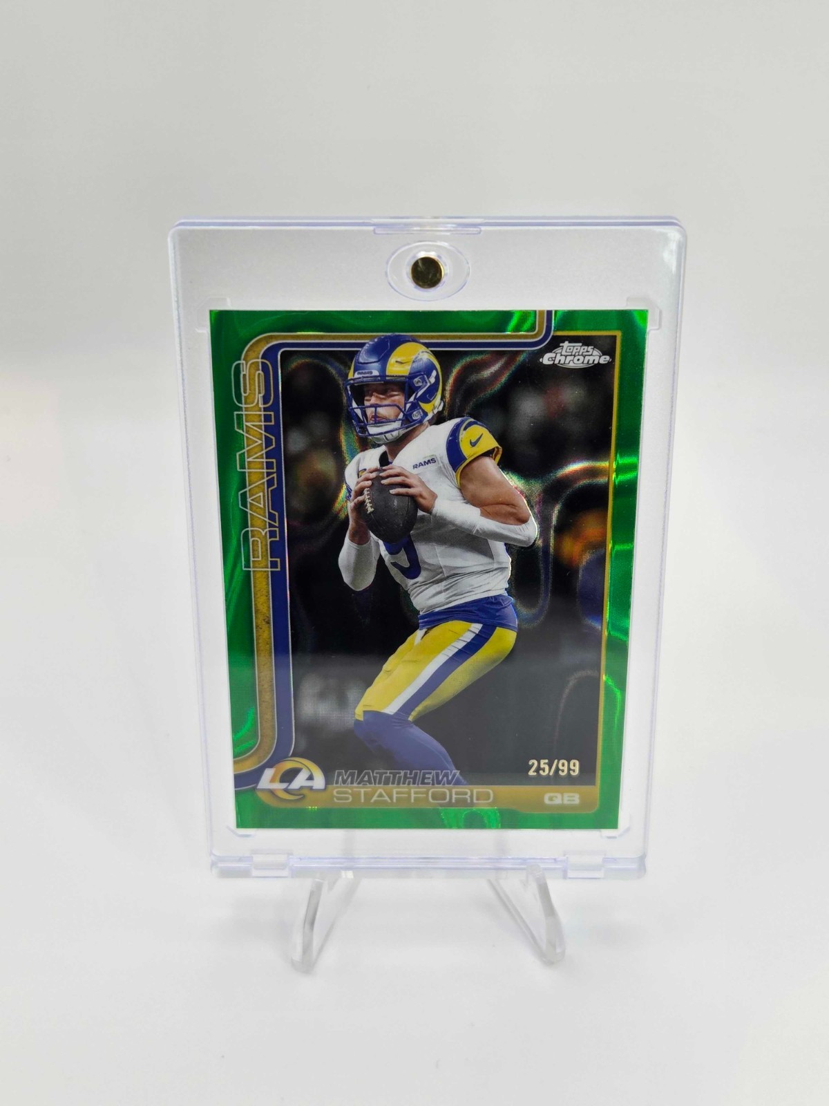 2025 Topps Chrome Matthew Stafford Green Wave Refractor /99 #169 *MVP Buy Back*