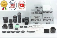 ALL BOX 3Lens [MINT] Pentax 645NII Film Camera + FA 45-85 / 80-160mm From JAPAN