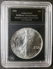 1990 $1 American Silver Eagle Dollar in a Slab