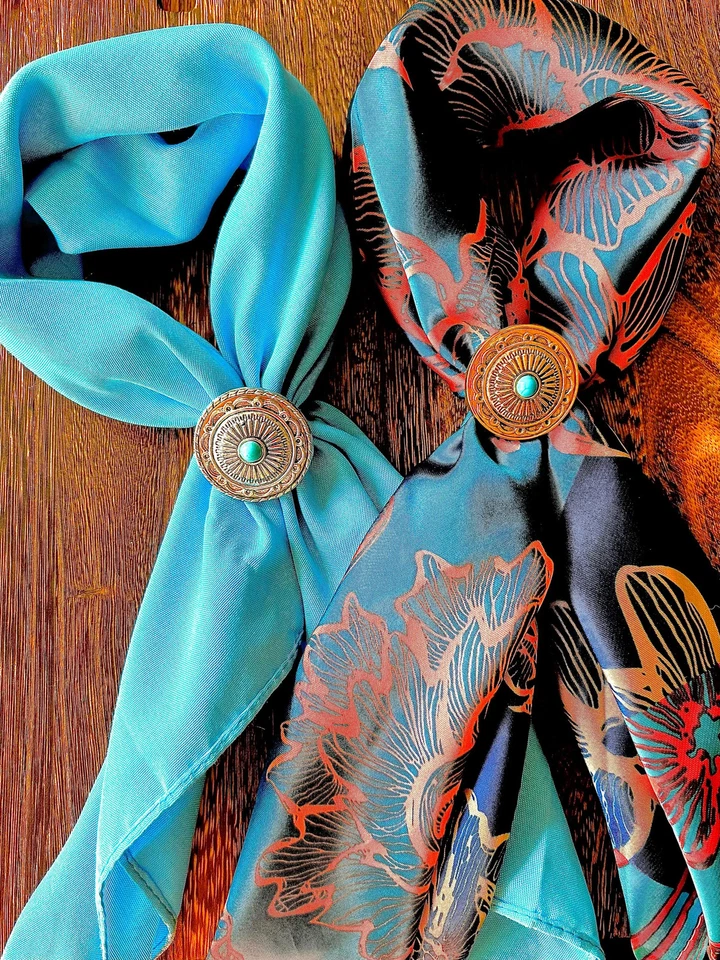 Tobogán de Trapo Salvaje Sol Tibetano Plata u Oro Azteca con Cuentas Turquesa Foto 4 de 4