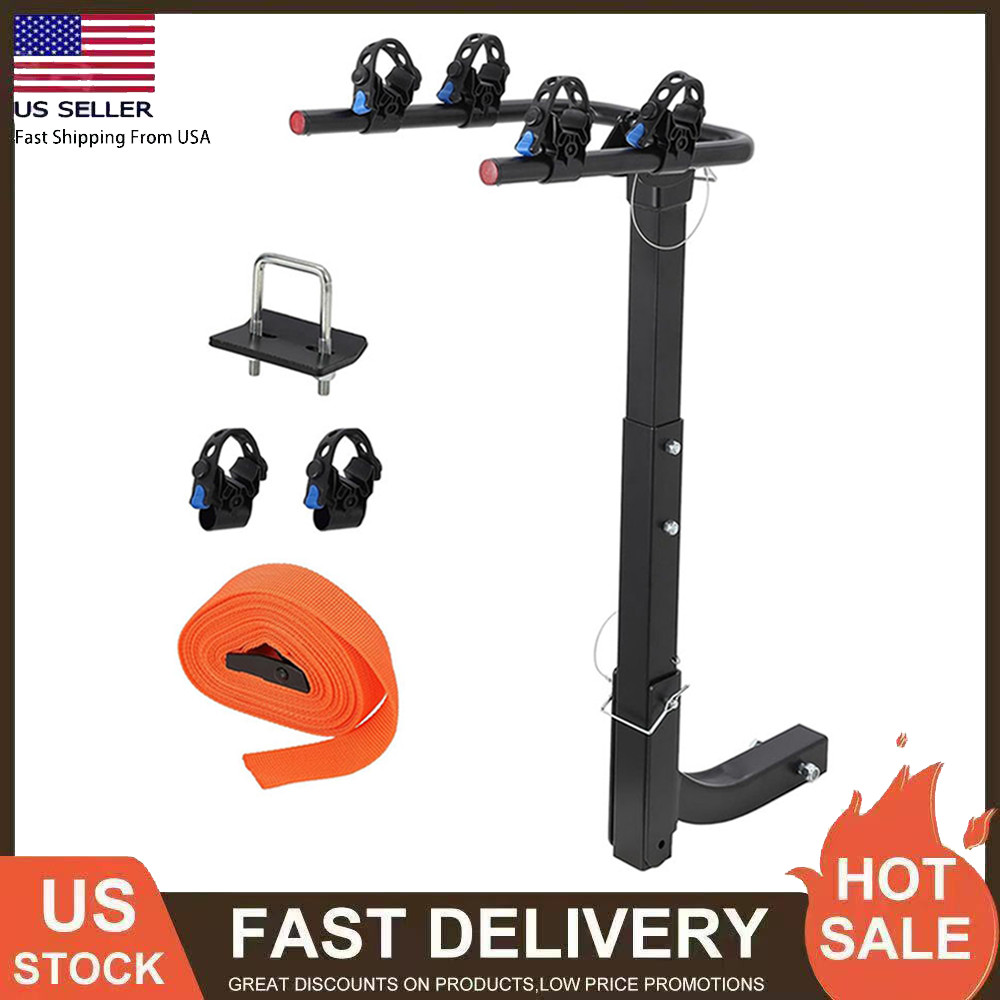 2 Bike Rack Hitch Mount Folding 2" Receiver Bicycle Carrier Rack Car Truck SUV