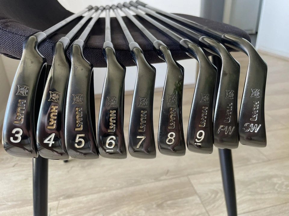 Lynx Parallax Black Irons Set (3,4,5,6,7,8,9,SW,PW) Graphite Reg Shafts Gunmetal - Image 3 of 4