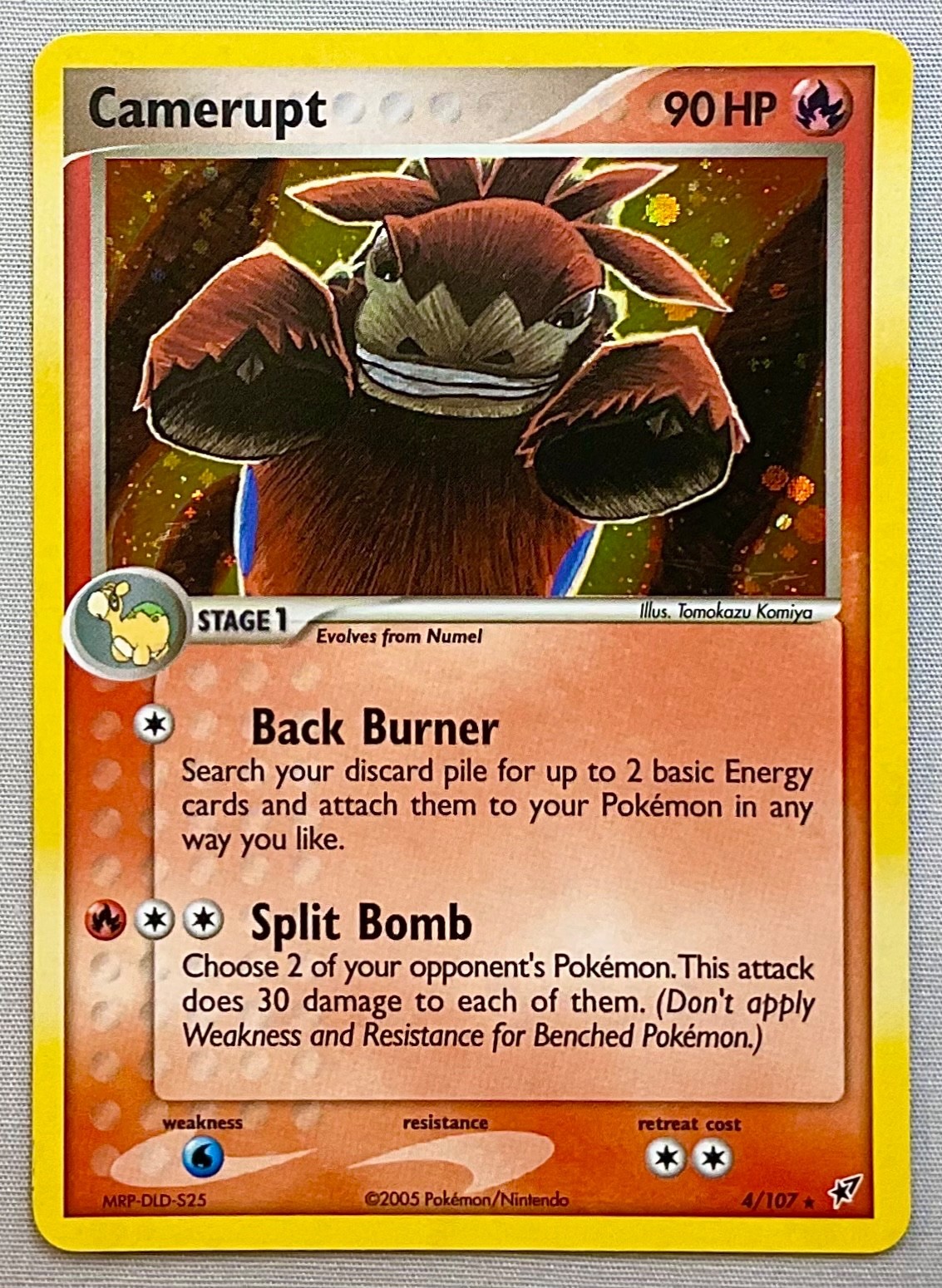 Pokémon Camerupt #4/107 Holo Rare - 2005 EX Deoxys - NM to Mint Condition!