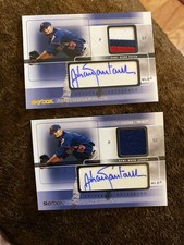 2005 Skybox Autographics Johan Santana Patch lAuto Game Used /15 /100 Twins lot2