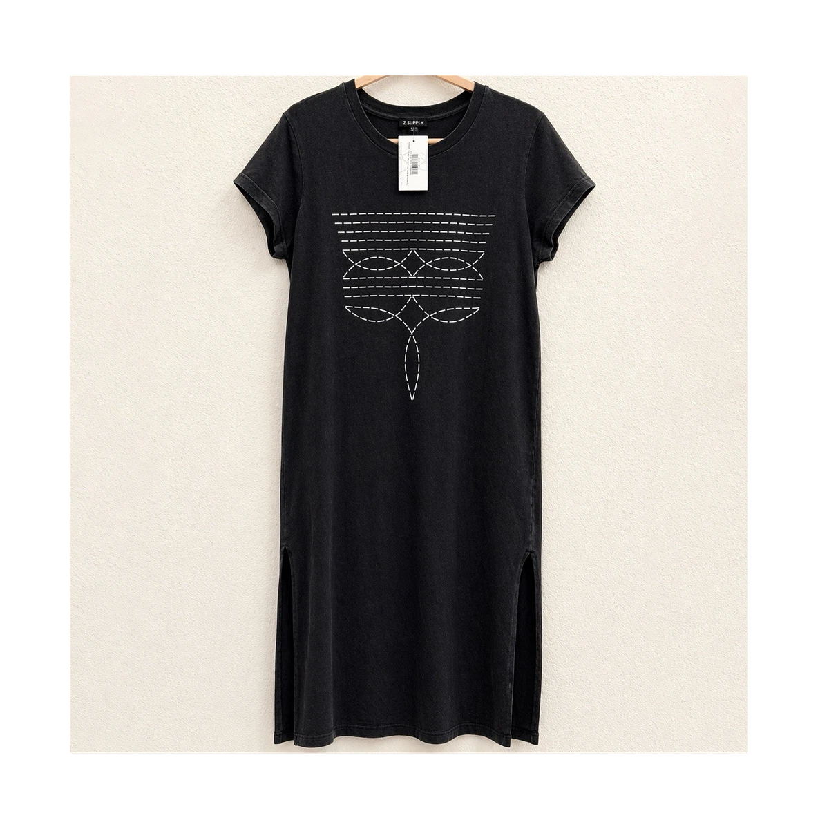 knee length dresses for ladies Rock & Roll Denim Women's Graphic Short Sleeve Maxi Dress main image 1