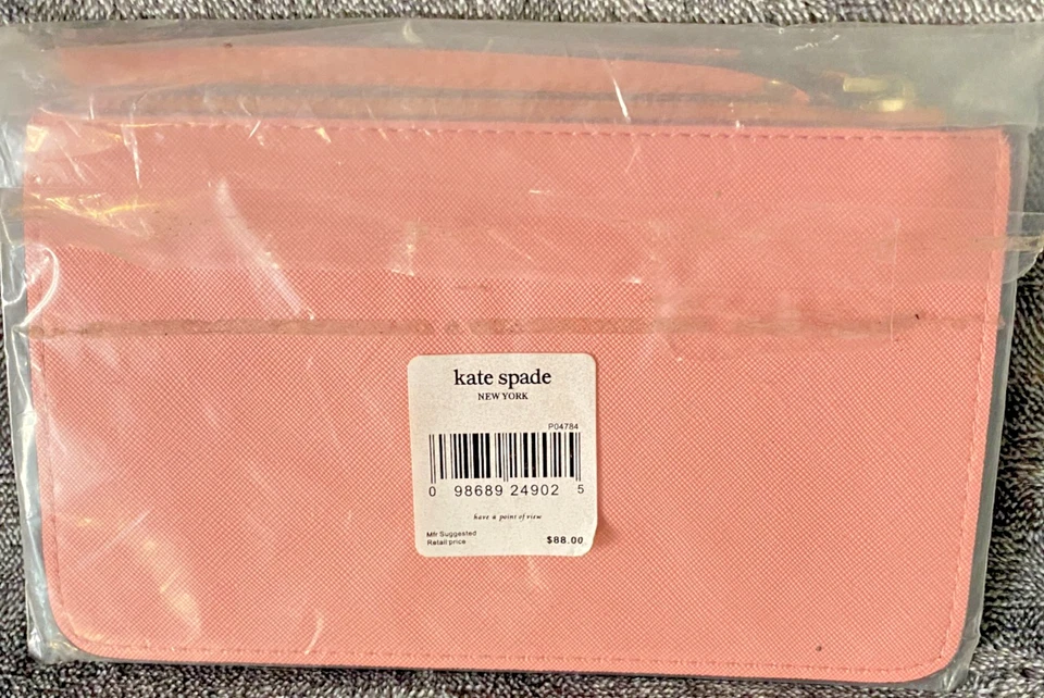 Cartera sin asas Kate Spade New York rosa para mujer de cuero elegante Foto 2 de 4