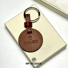 Rolex Keychain Heritage Brown Leather Keyring AD VIP Gift