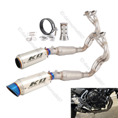 For Kawasaki Ninja 650 Z650 2023-2025 Whole System Exhaust Tips Header Link Pipe
