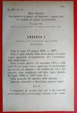 ROYAL DECREE CONVERTS INTO WHOLESALE WAREHOUSES PRIVATE SALE -1865B