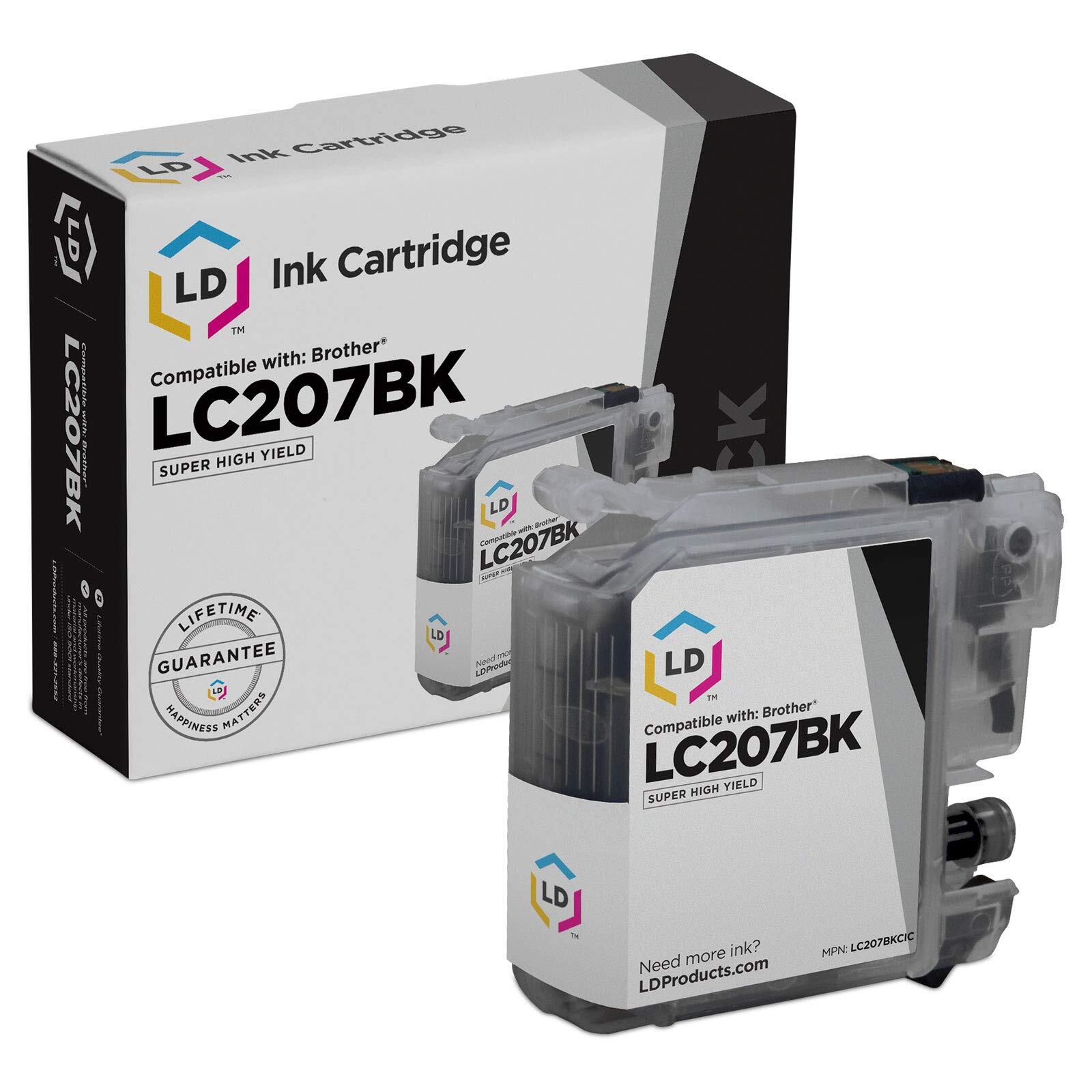 LD LC207BK Extra High Yield Black Ink Cartridge for Brother MFC-J4320DW MFCJ4420