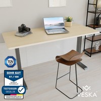 HöHenverstellbarer Schreibtisch, BüRotisch Elektrisch Sitz Stehpult Komplettset