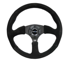 NRG (RST-023MB-S) Reinforced Steering Wheel (350mm / 2.5in. Deep) Blk Suede
