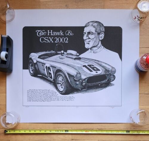 Shelby Cobra Ken Miles and CSX 2002 - nummerierter Druck - signiert von Tom Honegger - Bild 1 von 2