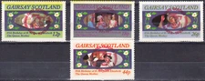 W GAIRSAY ST 007-10 GIRL GUIDES RED OVPT ON QUEEN ELIZABETH PERFORATED SET