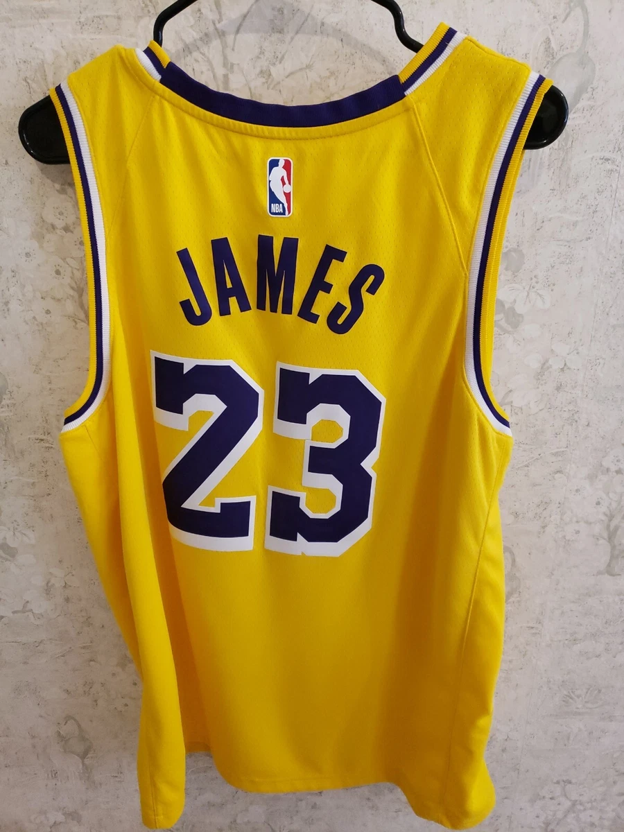 Unisex Nike LeBron James Gold Los Angeles Lakers Swingman Jersey - Icon Edition Size: Small