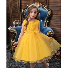 Kids Flower Girls Tutu Dress Party Bridesmaid Wedding Princess Pageant Prom Gown
