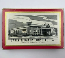 Vintage Advertising Playing Cards Baker & Baker Const. Co. Inc. Roofing - Siding