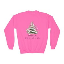Christmas Tree Girls Crewneck Sweatshirt, Merry Christmas Girls Shirt