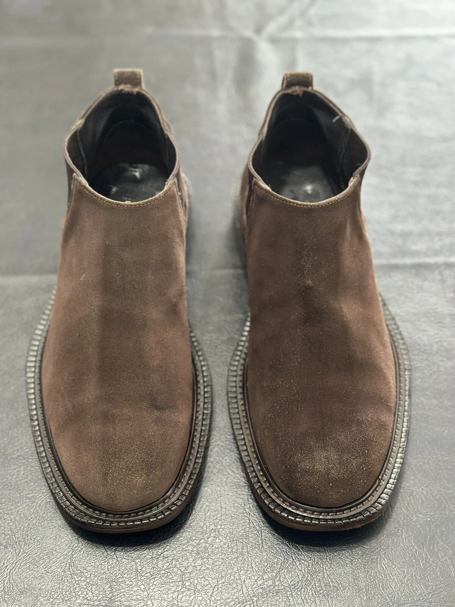 GIORGIO ARMANI MENS BROWN SUEDE CHUKKA BOOTS SIZE 41.5 made In