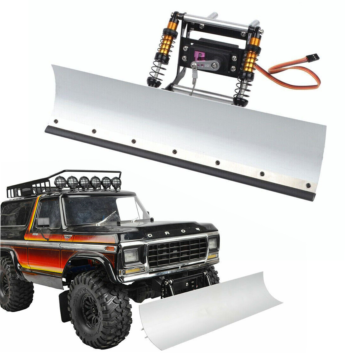 Compatible With TRX4M For Defender 1/18 RCクローラーカーアクセサリーパーツアルミ合金フロン  Compatible With TRX4M For Bronco 1/18 RCクローラーアップグレードパーツCNCアルミフロントリ For  Bronco For Defender For TRX-4M 1/18 RC クローラーカー用 アルミ合金 ... Compatible With TRX4M For Bronco 1/18 RCクローラーアップグレードパーツCNCアルミフロントリ