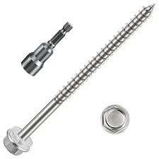 120 Screws Pcs Self-Tapping Screws #10 x 3  Stainless Steel 410 Hexagon Head